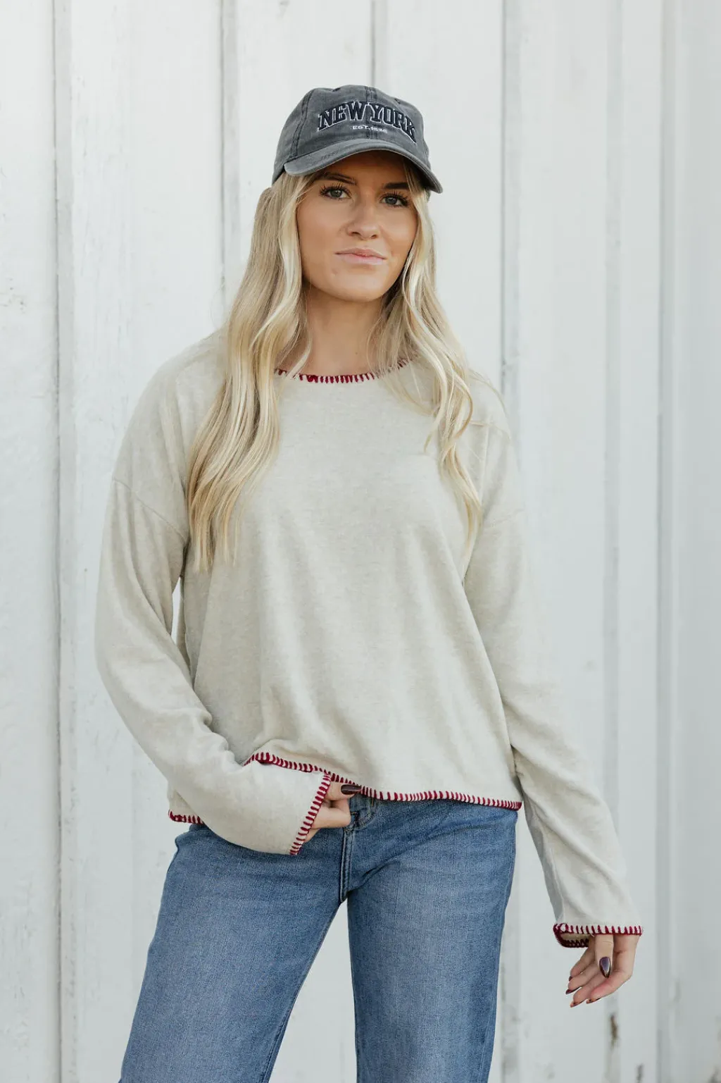 Hayden Maternity Friendly|Tops<Samantha Sweater-Oatmeal