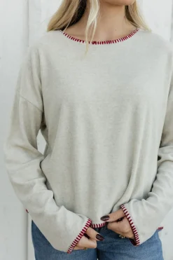 Hayden Maternity Friendly|Tops<Samantha Sweater-Oatmeal
