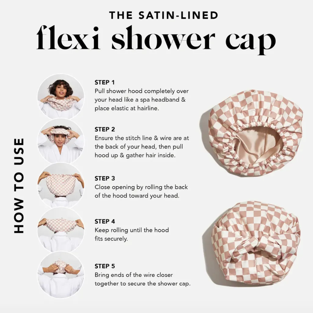 Kitsch Bath & Body<Satin Lined Shower Cap