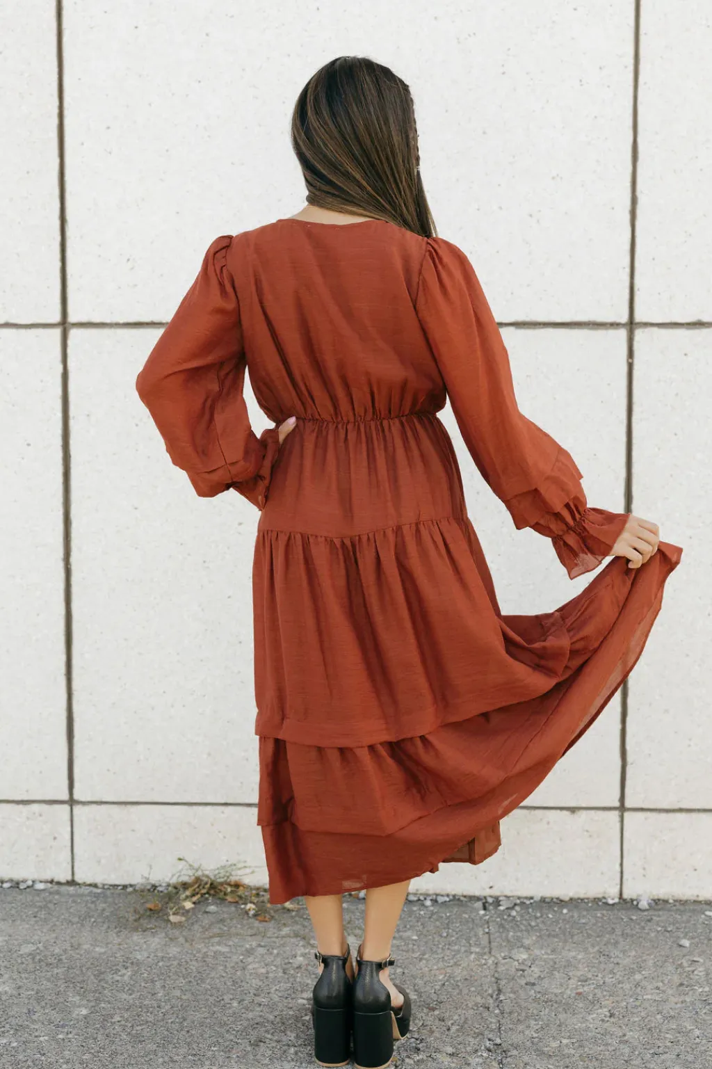 Polagram Nursing Friendly|Bridesmaid's Dresses<Shaylyn Dress-Terracotta
