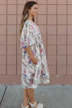 Polagram Maternity Friendly|Dresses<Sonia Dress-Cream