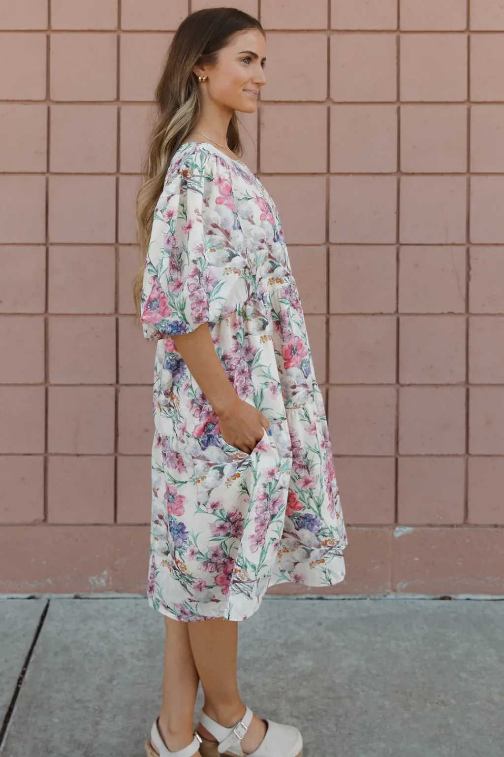 Polagram Maternity Friendly|Dresses<Sonia Dress-Cream