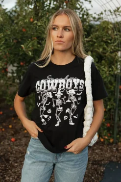Honestee Tops|Tees<Spooky Cowboys Tee-Black