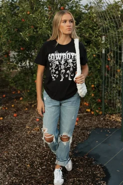 Honestee Tops|Tees<Spooky Cowboys Tee-Black
