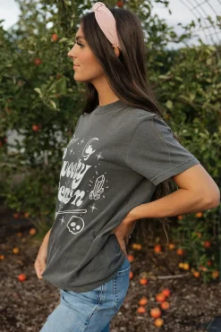 Golden Rose Tops|Tees<Spooky Season Tee-Charcoal