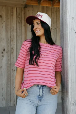 Dongguan Huoyoung Apparel Co Tops|Maternity Friendly<Stanley Tee- Stripe