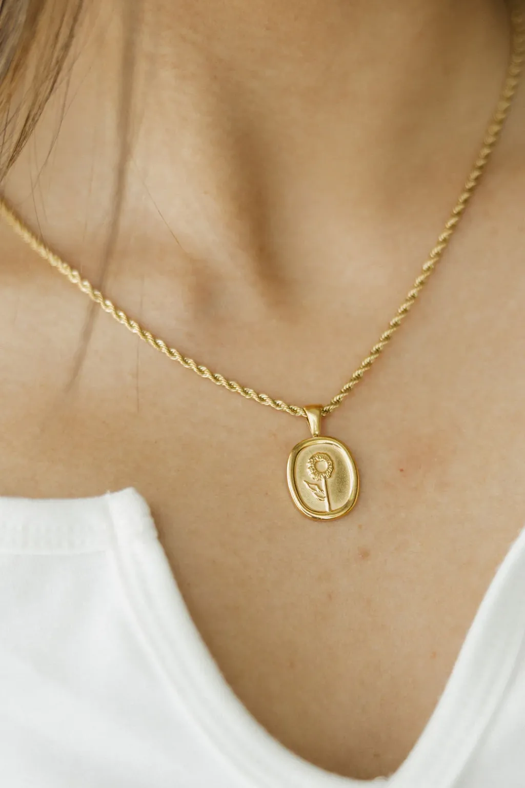 Ali Express Necklaces<Sweet Sunflower Necklace-