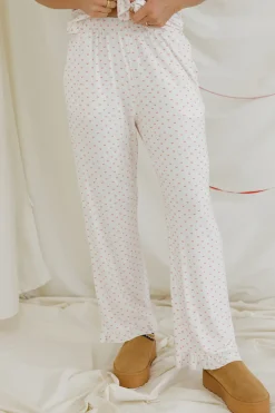 Dongguan Huoyoung Apparel Co Bottoms|Tops<Sweetheart PJs-Ivory/Pink