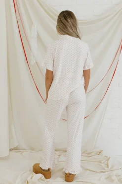 Dongguan Huoyoung Apparel Co Bottoms|Tops<Sweetheart PJs-Ivory/Pink