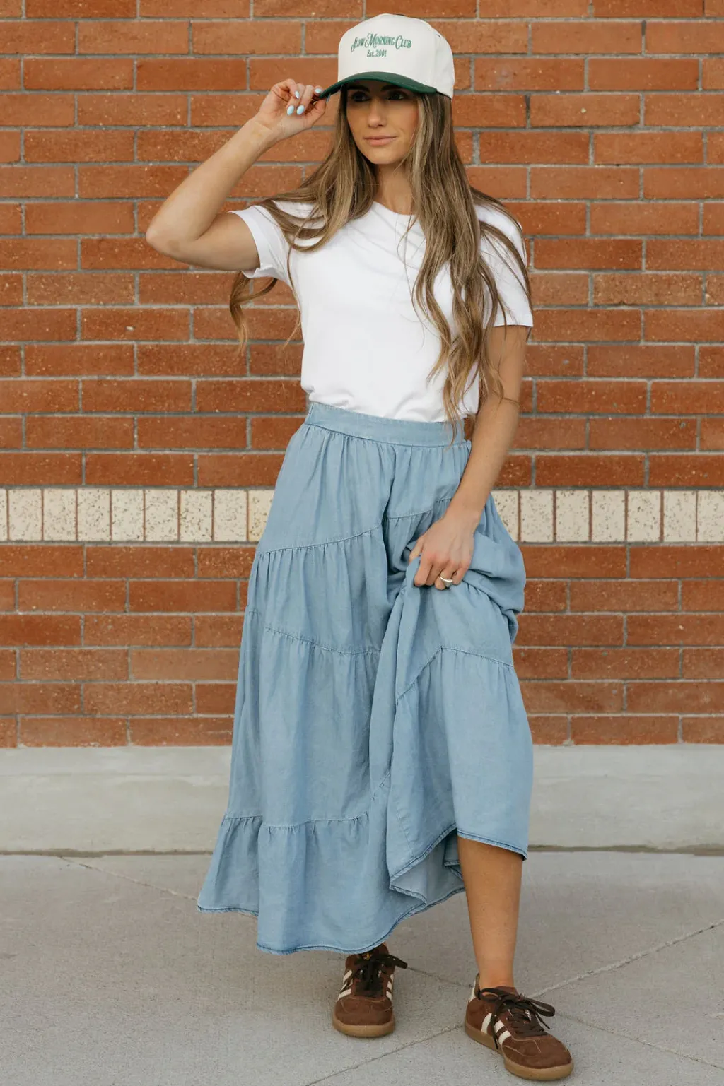 Polagram Bottoms|Skirts<Taya Skirt-Light Denim