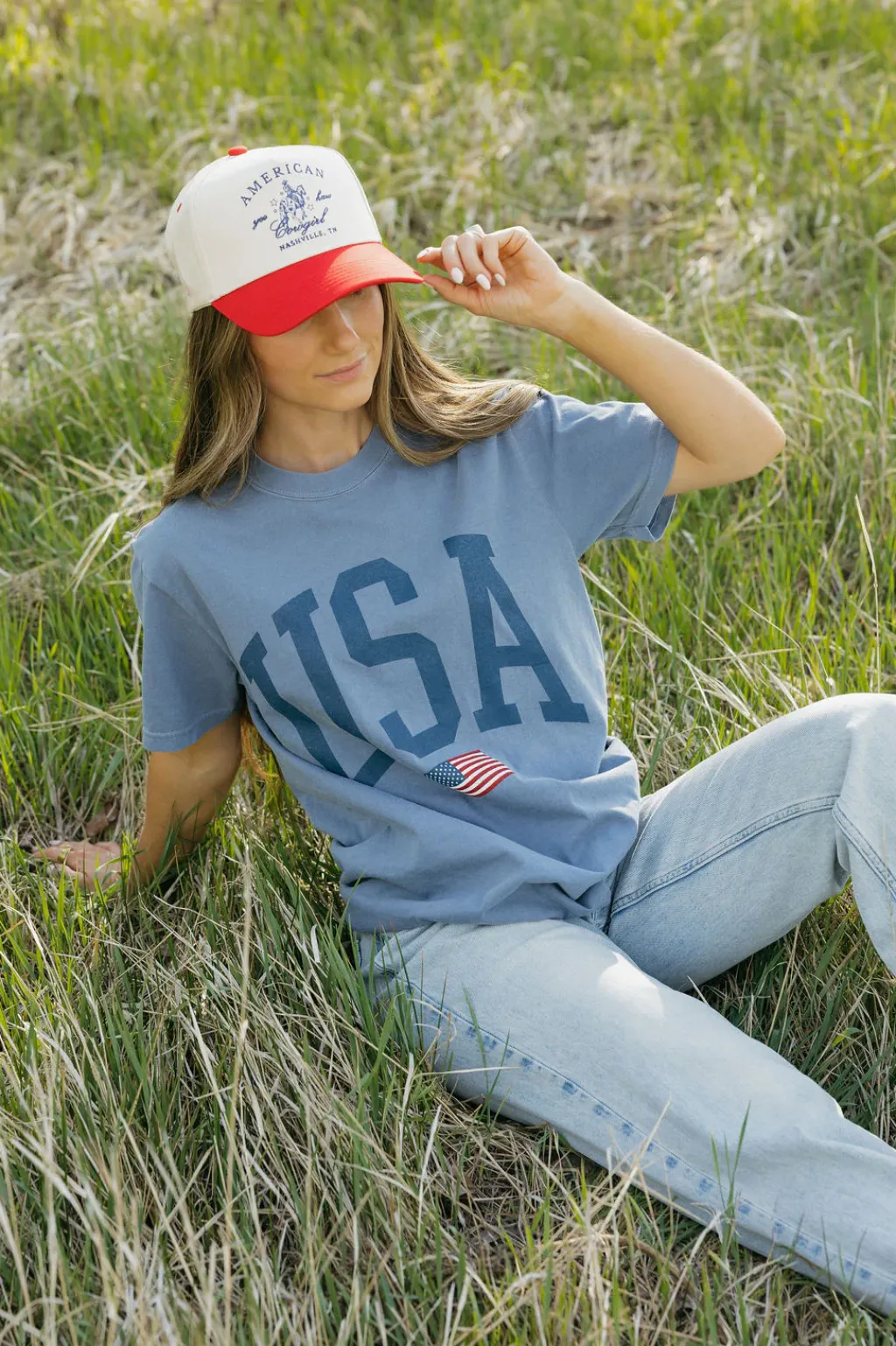 Illustrated Society Maternity Friendly|Tees<USA Flag Tee-