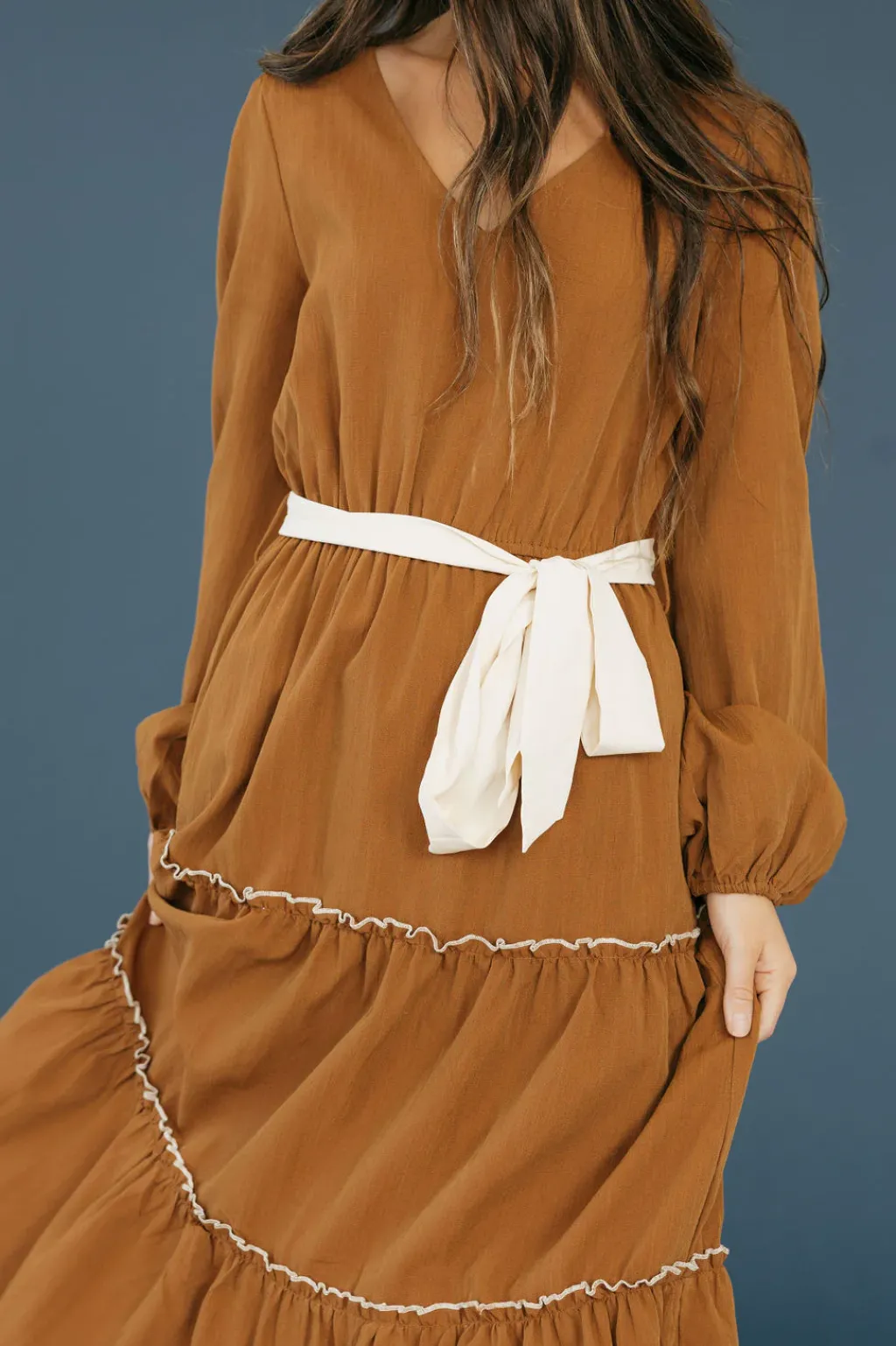 In February Midi Dresses<Valeria Dress-Chestnut/Cream
