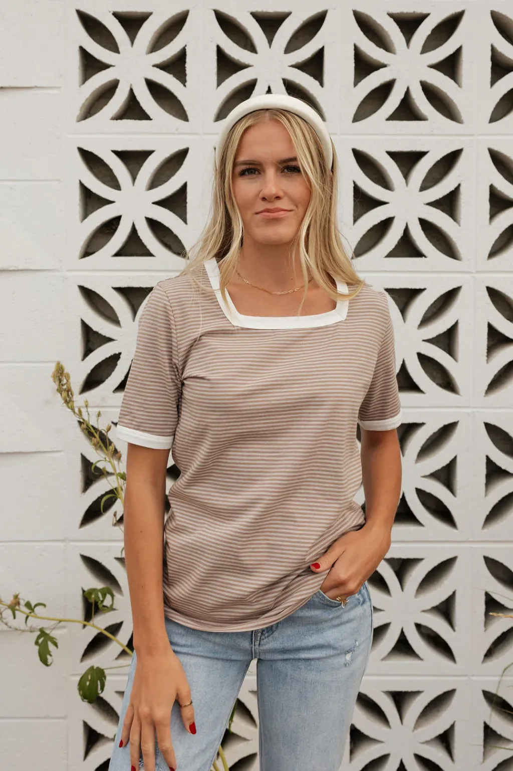 Dongguan Huoyoung Apparel Co Tops|Tops<Virginia Top-Mocha/Ivory