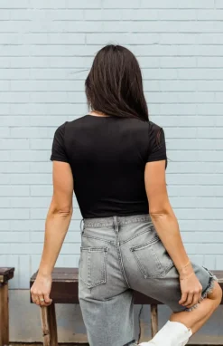 mittoshop Tees<Whitney Bodysuit-Black