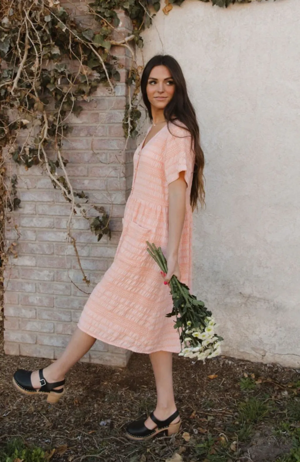 Polagram Dresses|Midi Dresses<Whitney Dress-Peach