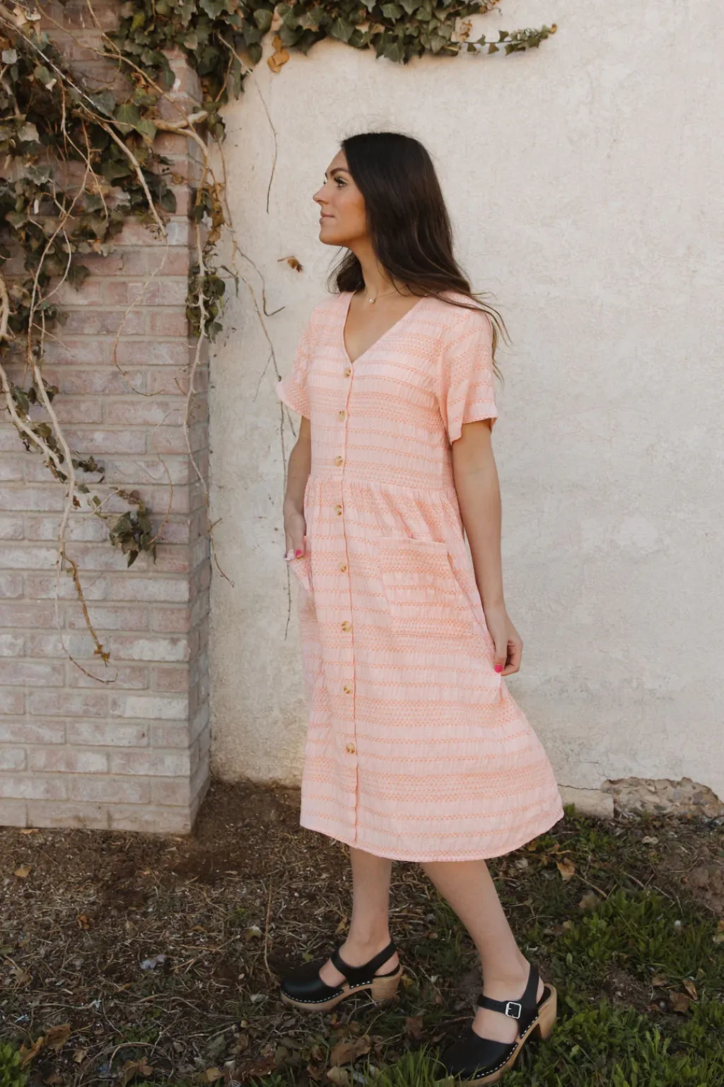 Polagram Dresses|Midi Dresses<Whitney Dress-Peach