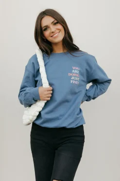Speak by Design Tops|Maternity Friendly<You Are Doing Just Fine Pullover-Indigo