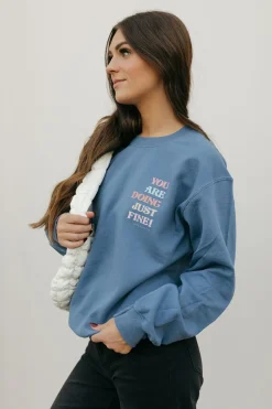 Speak by Design Tops|Maternity Friendly<You Are Doing Just Fine Pullover-Indigo